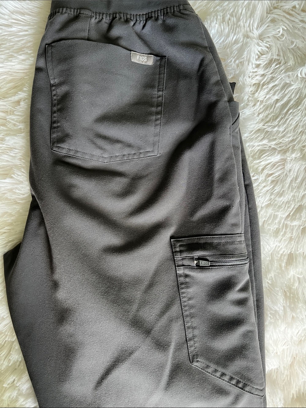 Figs Gray Joggers with Red Drawstring - Picture 4 of 7